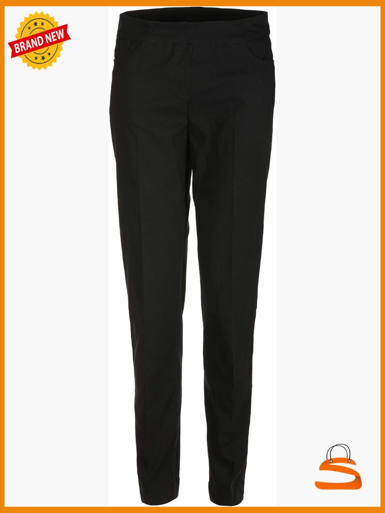 Tummy Control Pull-On Straight Leg Pants With Pockets
